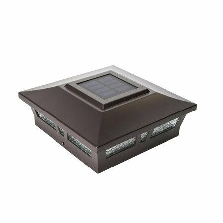 BRILLANTINA 6 x 6 in. Aluminum Oxford Solar Post Cap, Brown BR2212063